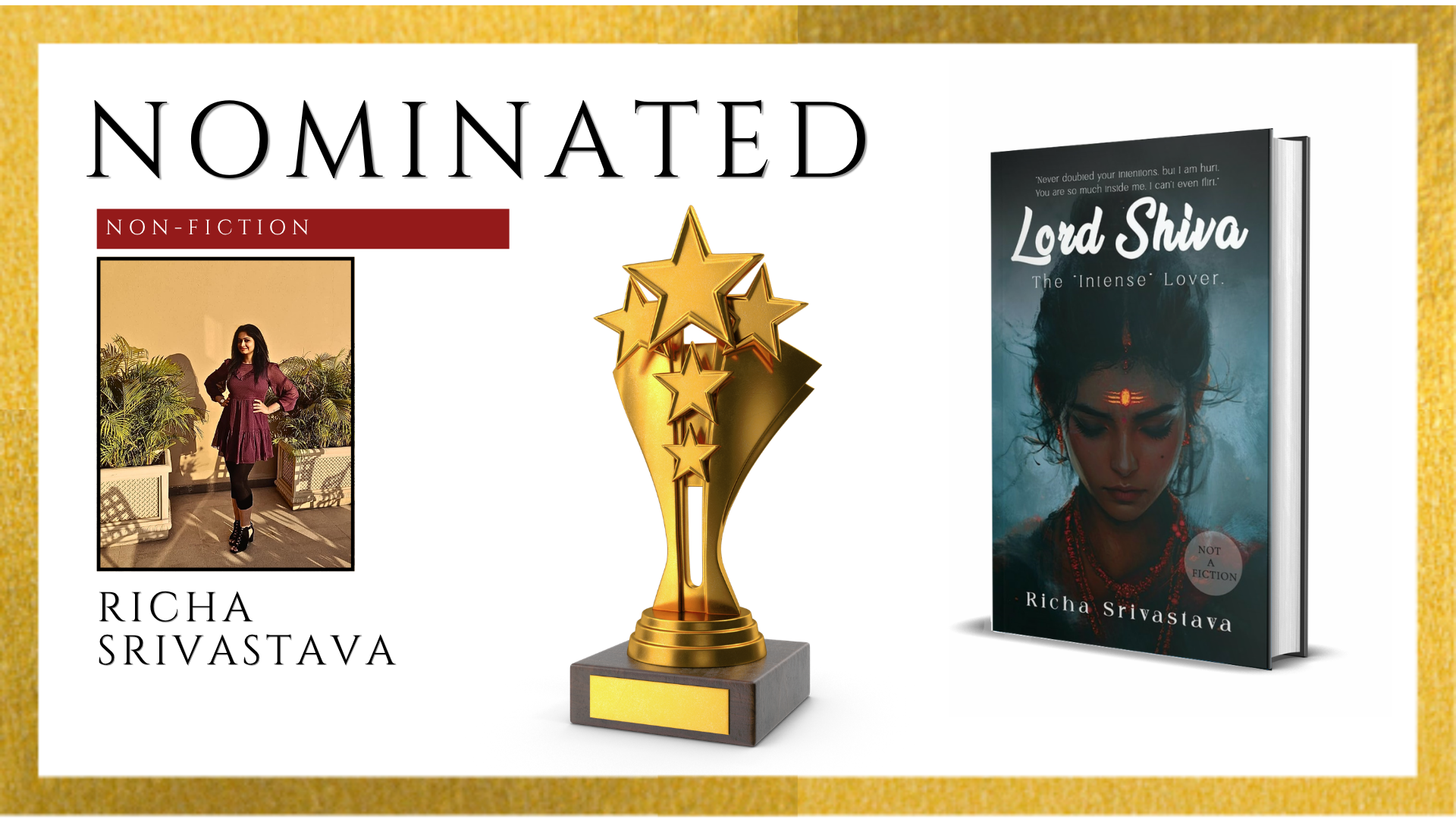 Richa Srivastava Nominated for the Ananta Press Sahitya Ratna Award for Lord Shiva – The “Intense” Lover