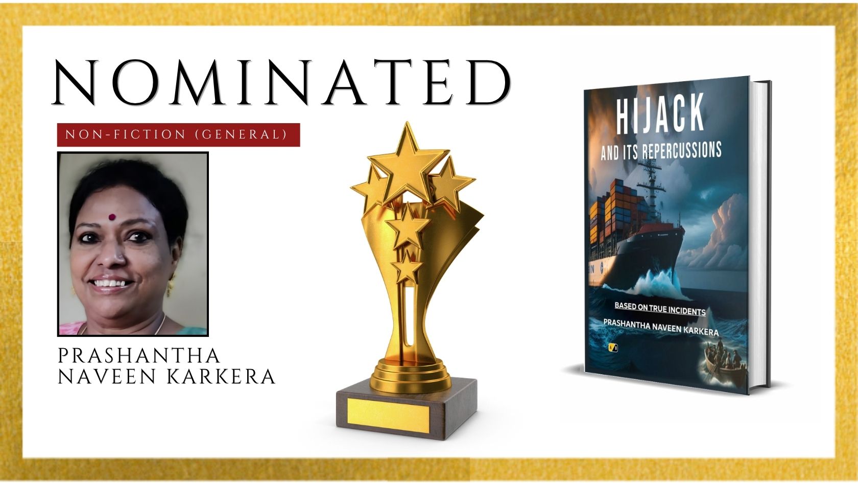 Prashantha Naveen Karkera Officially Nominated for the Ananta Press Sahitya Ratna Award for Hijack: And Its Repercussions