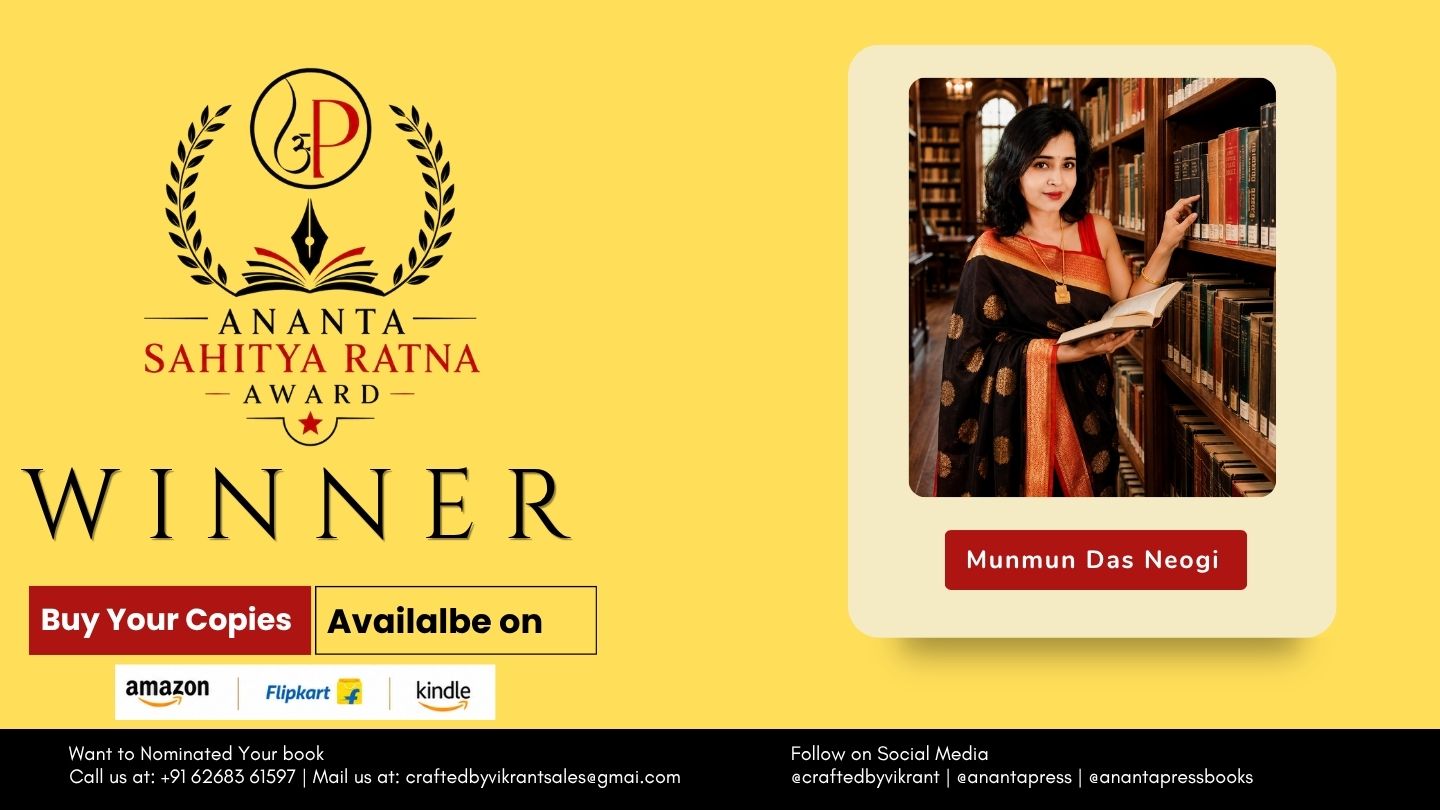 Munmun Das Neogi Honoured as Winner of the Ananta Press Sahitya Ratna Award for Ahamasmi Yodha