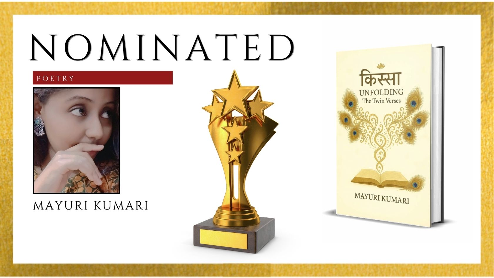 Mayuri Kumari Officially Nominated for the Ananta Press Sahitya Ratna Award for किस्सा Unfolding: The Twin Verses